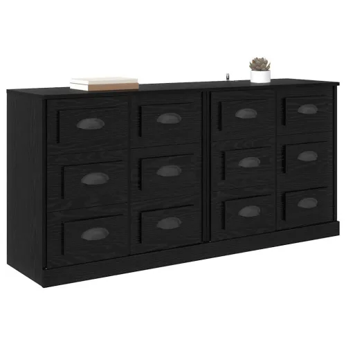 Komode 2 kom. Crni hrast 70 x 35,5 x 67,5 cm Konstruirano drvo - Crni hrast Cijena