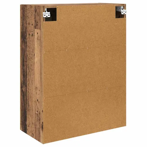 Kabinetski zidni 2 kom. Staro drvo 69,5 x 34 x 90 cm - Staro drvo List crni Cijena