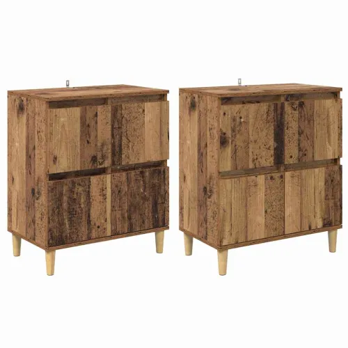 Komode 2 kom. Staro drvo 60 x 35 x 70 cm Konstruirano drvo - Staro drvo 2 Cijena