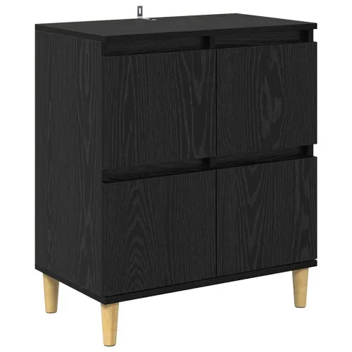 Komode 3 kom. Crni hrast 60 x 35 x 70 cm Konstruirano drvo - Crni hrast 3 Cijena