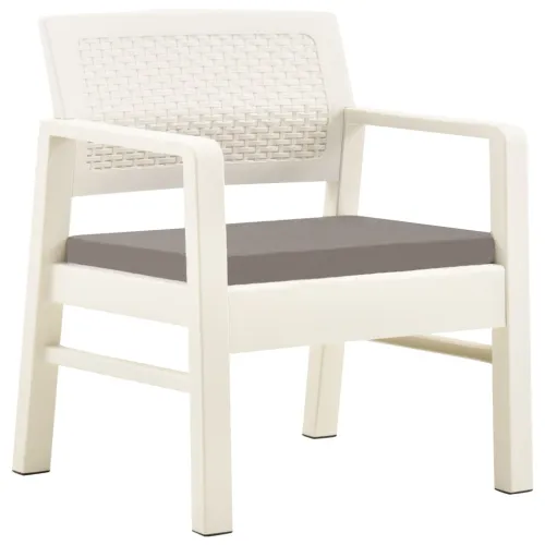 3-dijelna vrtna garnitura plastična bijela - Bijela 3 Cijena