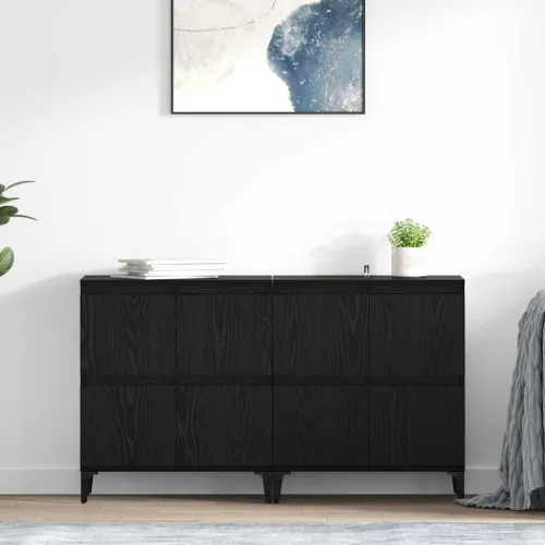 Komode 2 kom. Crni hrast 60 x 35 x 70 cm Konstruirano drvo - Crni hrast 2 Cijena
