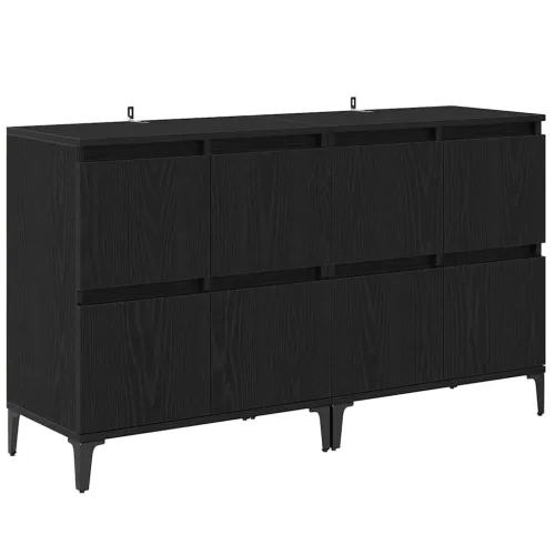 Komode 2 kom. Crni hrast 60 x 35 x 70 cm Konstruirano drvo - Crni hrast 2 Cijena