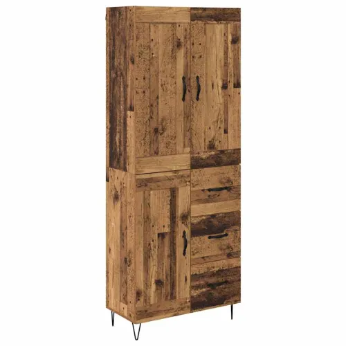 Kuhinjski ormarić Staro drvo 69,5 x 34 x 180 cm Konstruirano drvo - Staro drvo 1 drvena vrata 3 ladice Cijena