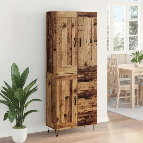 Kuhinjski ormarić Staro drvo 69,5 x 34 x 180 cm Konstruirano drvo - Staro drvo 1 drvena vrata 3 ladice Cijena