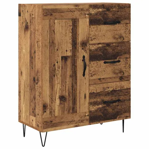 Kuhinjski ormarić Staro drvo 69,5 x 34 x 180 cm Konstruirano drvo - Staro drvo 1 drvena vrata 3 ladice Cijena