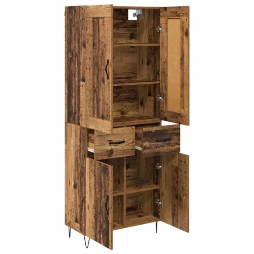 Kuhinjski ormarić Staro drvo 69,5 x 34 x 180 cm Konstruirano drvo - Staro drvo 2 vrata 2 ladice Cijena