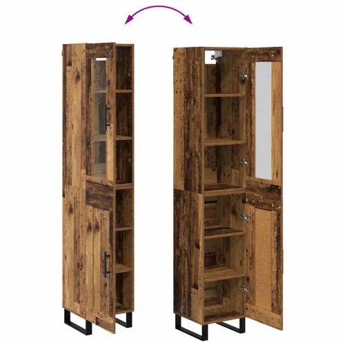 Kuhinjski ormarić Staro drvo 34,5 x 34 x 180 cm Konstruirano drvo - Staro drvo 1 drvena vrata Cijena