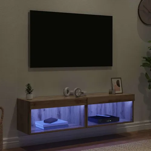 Set TV komoda 2 kom. Umjetnički hrast Konstruirano drvo - hrast artisan 60 cm 2 Cijena