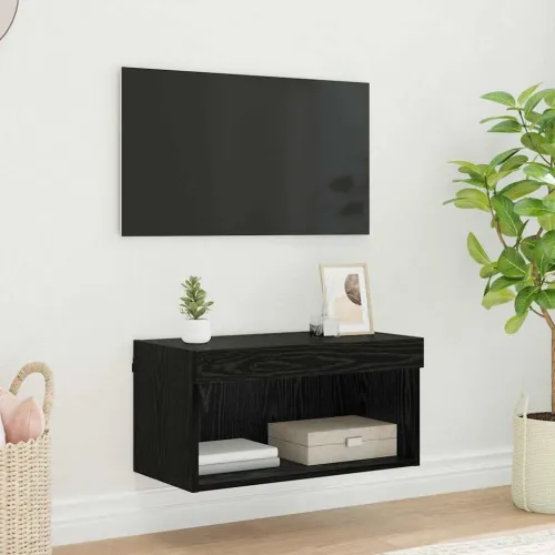Set TV komoda 60 x 30 x 30 cm Crni hrast Konstruirano drvo - Crni hrast 60 cm 1 Cijena