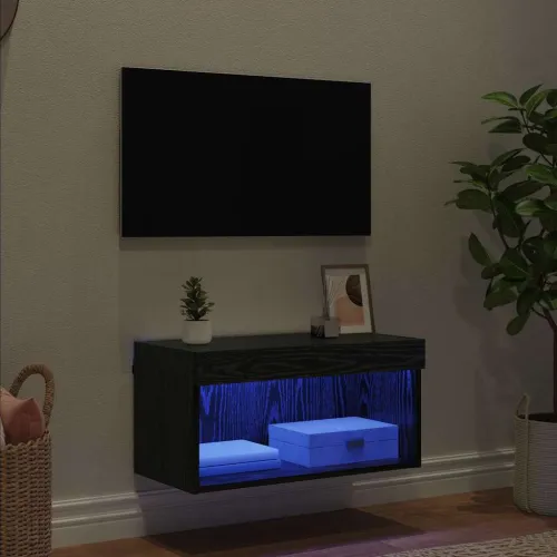 Set TV komoda 60 x 30 x 30 cm Crni hrast Konstruirano drvo - Crni hrast 60 cm 1 Cijena