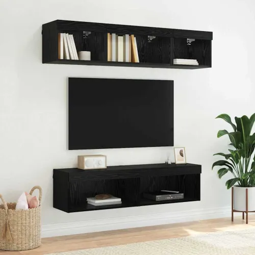 Set TV komoda 60 x 30 x 30 cm Crni hrast Konstruirano drvo - Crni hrast 60 cm 1 Cijena