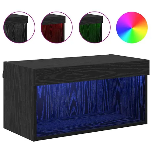 Set TV komoda 60 x 30 x 30 cm Crni hrast Konstruirano drvo - Crni hrast 60 cm 1 Cijena