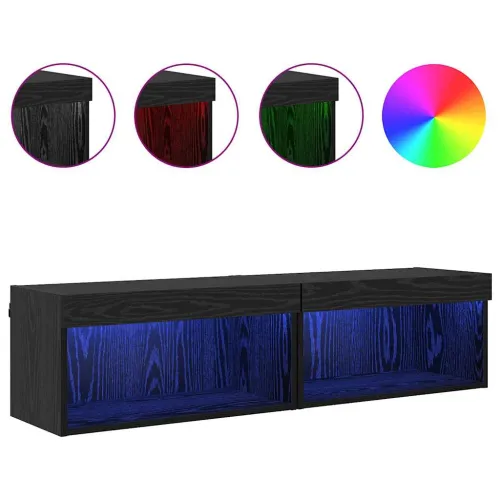 Set TV komoda 2 kom. Crni hrast Konstruirano drvo - Crni hrast 60 cm 2 Cijena