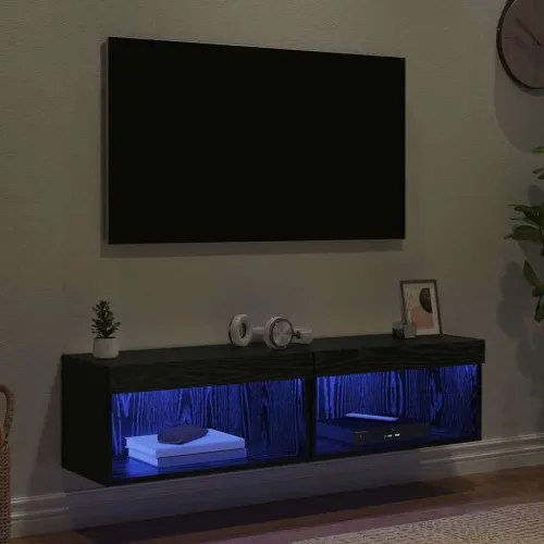 Set TV komoda 2 kom. Crni hrast Konstruirano drvo - Crni hrast 60 cm 2 Cijena