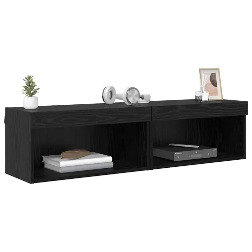 Set TV komoda 2 kom. Crni hrast Konstruirano drvo - Crni hrast 60 cm 2 Cijena