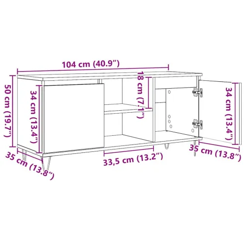 TV ormar 104 x 35 x 50 cm Staro drvo Konstruirano drvo - Staro drvo Cijena
