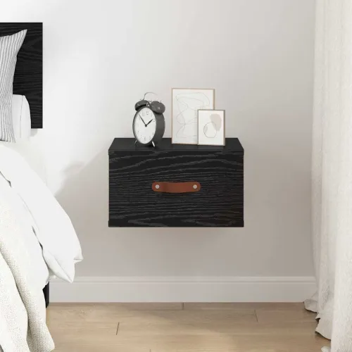 Wall-mounted noćni ormarić 35 x 35 x 20 cm Konstruirano drvo - Crni hrast 1 Cijena