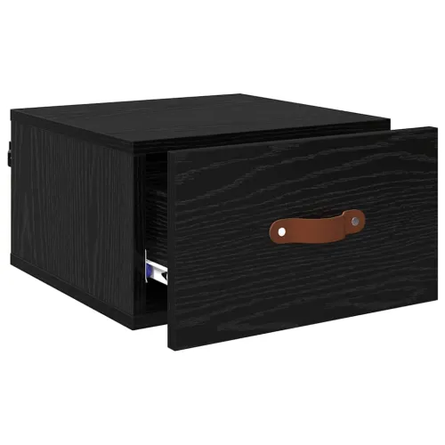 Wall-mounted noćni ormarić 35 x 35 x 20 cm Konstruirano drvo - Crni hrast 1 Cijena