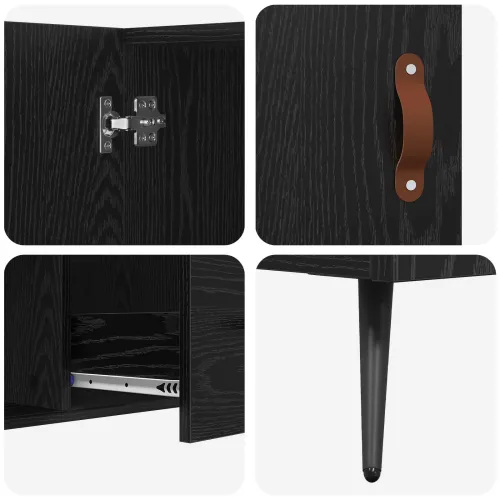 Kreveta Crni hrast 100 x 36 x 60 cm Konstruirano drvo - Crni hrast Cijena