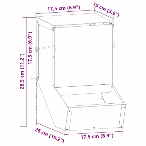 Hranilica za zečeve Crna 17,5 x 26 x 28,5 cm 1,5 kg - Crna 17,5 x 26 x 28,5 cm Cijena