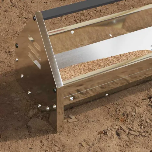 Hranilica za kokoške Srebrna 108 x 20,5 x 20 cm 5 kg - Pocinčani čelik Cijena