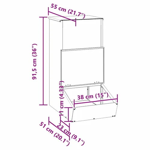 Hranilica za svinje Crna 55 x 38 x 76 cm 20 kg - Crna 55 x 38 x 76 cm Cijena