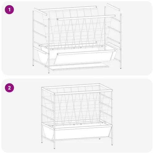 Hranilica za stoku Crna 100 x 60 x 90 cm 15 kg - Crna Cijena