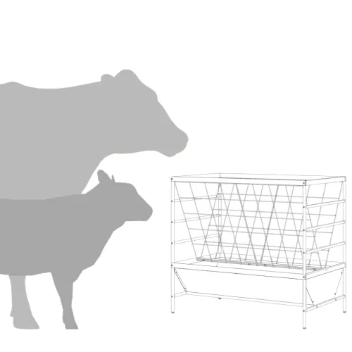 Hranilica za stoku Crna 100 x 60 x 90 cm 15 kg - Crna Cijena