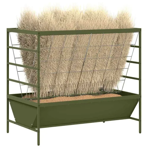 Hranilica za stoku Maslinastozelena 100 x 60 x 90 cm 15 kg - Maslinastozelena Cijena