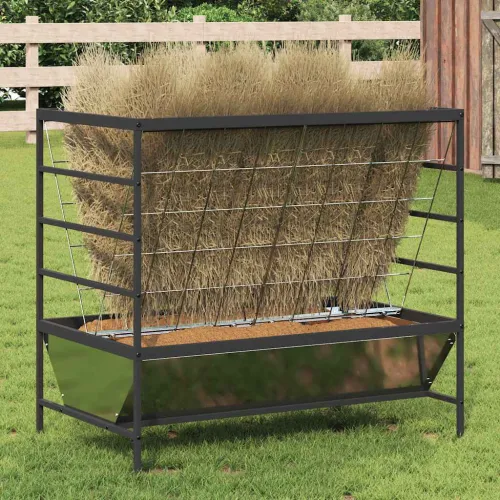 Hranilica za stoku Srebrna 100 x 60 x 90 cm 15 kg - Pocinčani čelik Cijena