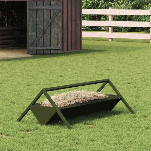 Hranilica za stoku Maslinastozelena 111 x 76 x 38 cm 10 kg - Maslinastozelena Cijena