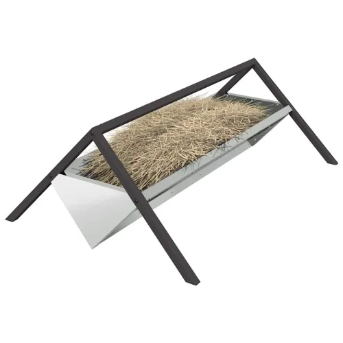 Hranilica za stoku Srebrna 111 x 76 x 38 cm 10 kg - Pocinčani čelik Cijena
