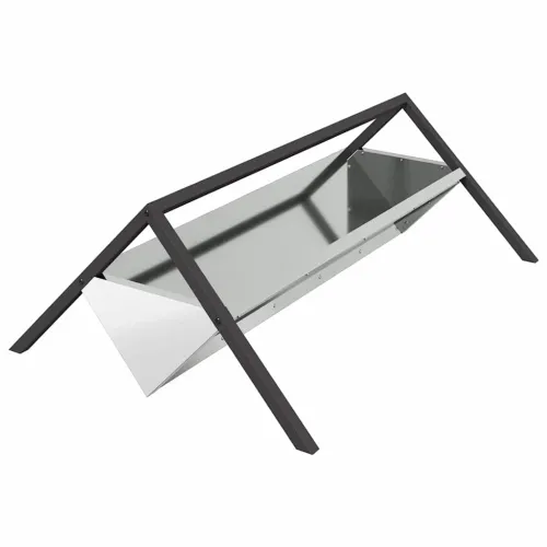 Hranilica za stoku Srebrna 111 x 76 x 38 cm 10 kg - Pocinčani čelik Cijena