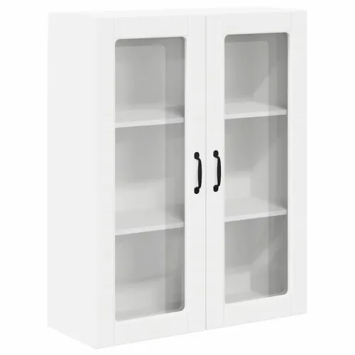 Zidni stakleni ormarić LUCCA Bijela 80 x 31 x 100 cm - Bijela 1x stakleni ormar za zid (2 vrata) širine 80 cm i visine 100 cm Cijena