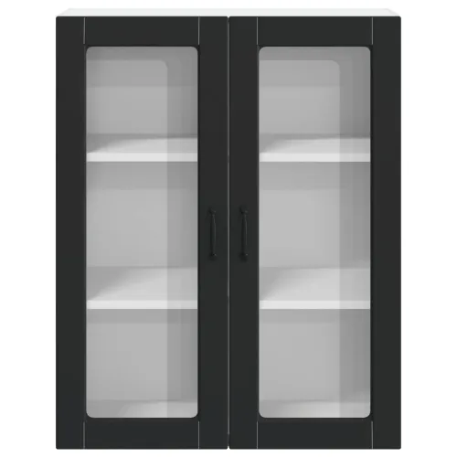 Zidni stakleni ormarić LUCCA Crna 80 x 31 x 100 cm - Crna 1x stakleni ormar za zid (2 vrata) širine 80 cm i visine 100 cm Cijena
