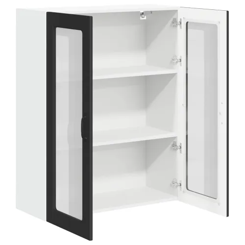 Zidni stakleni ormarić LUCCA Crna 80 x 31 x 100 cm - Crna 1x stakleni ormar za zid (2 vrata) širine 80 cm i visine 100 cm Cijena