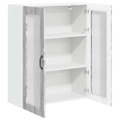 Zidni stakleni ormarić LUCCA Siva sonoma 80 x 31 x 100 cm - Siva sonoma 1x stakleni ormar za zid (2 vrata) širine 80 cm i visine Cijena