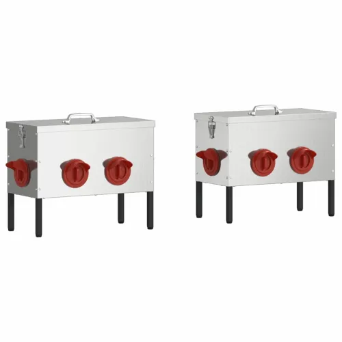Hranilica za piliće 2 Srebrno 41,5 x 20,5 x 33 cm 15 kg - Pocinčani čelik 2 Cijena