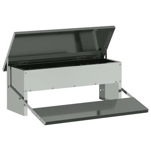 Feeder s nogom za piliće Srebrna 48,5 x 39,5 x 19 cm 5 kg - Srebrna 48,5 x 39,5 x 19 cm Cijena