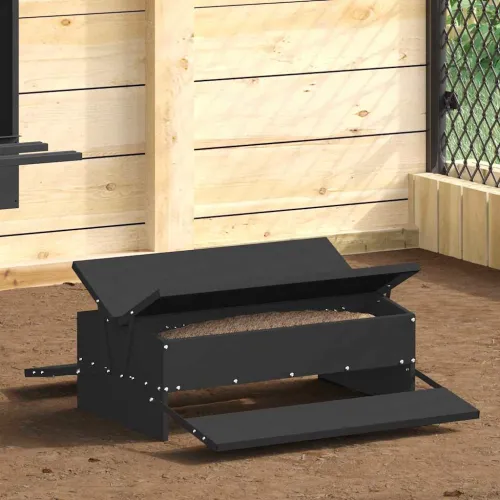 Feeder s nogom za piliće Crna 75 x 53 x 20,5 cm 10 kg - Crna 75 x 53 x 20,5 cm Cijena