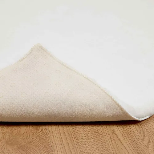 Protuklizni tepih od umjetnog zečjeg krzna OLITE Bijela - Bijela 240 x 240 cm Cijena