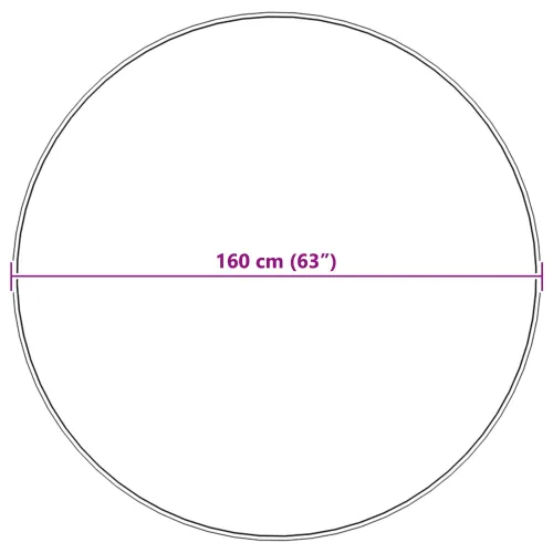 Protuklizni tepih od umjetnog zečjeg krzna OLITE Crna Ø 160 cm - Crna Ø 160 cm Cijena