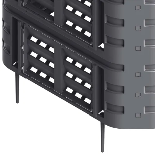 Vrtni komposter crni 93,3 x 93,3 x 80 cm 480 L - 480 l Cijena