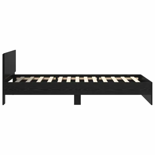 Okvir za krevet Crni hrast 90 x 200 cm Konstruirano drvo - Crni hrast 90 x 200 cm Cijena