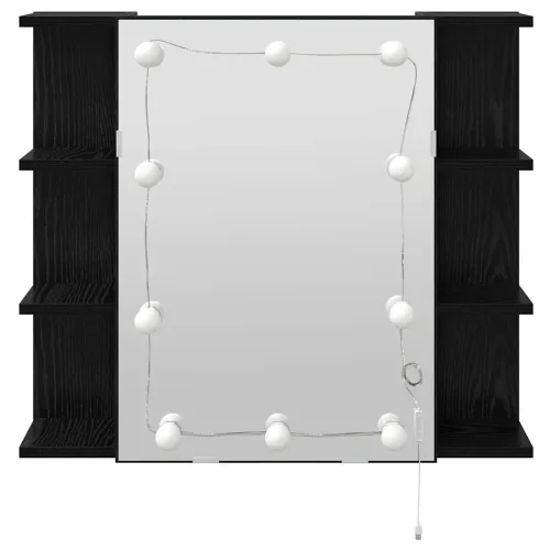 Ogledalo ormar Crni hrast 70 x 16,5 x 60 cm Konstruirano drvo - Crni hrast Cijena