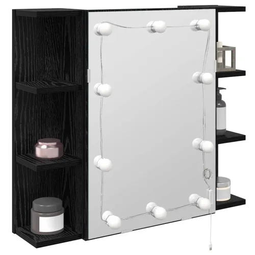 Ogledalo ormar Crni hrast 70 x 16,5 x 60 cm Konstruirano drvo - Crni hrast Cijena