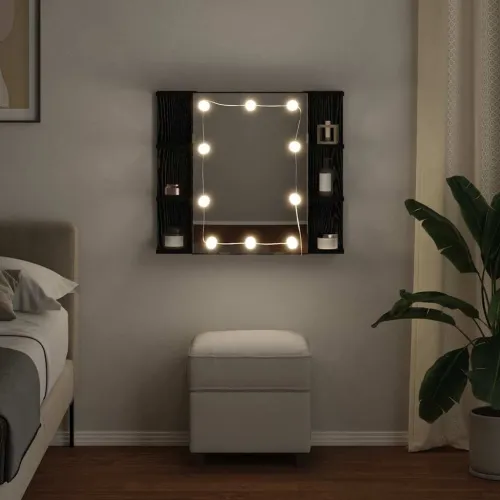 Ogledalo ormar Crni hrast 70 x 16,5 x 60 cm Konstruirano drvo - Crni hrast Cijena