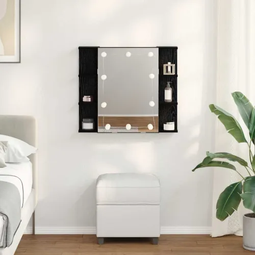 Ogledalo ormar Crni hrast 70 x 16,5 x 60 cm Konstruirano drvo - Crni hrast Cijena