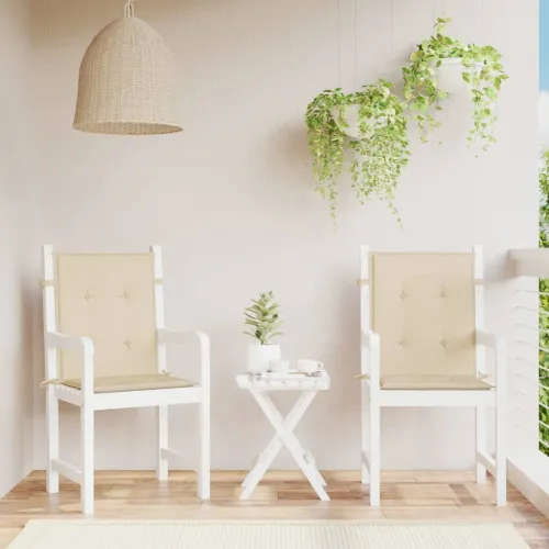 Jastuci za vrtne stolice 2 kom bež 100 x 50 x 3 cm od tkanine - Bež 100 x 50 x 3 cm 2 Bež Cijena